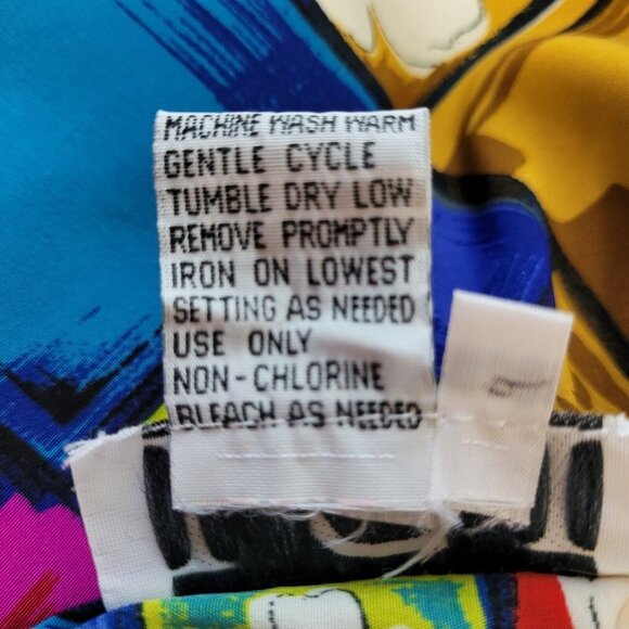 Vintage Liberty by ICI Size M Maxi Dress Blue Floral Button Down Vibrant - Picture 5 of 8